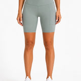SparkNine Softflow korte sportbroek - met zakken - zachte stof - S - lichtgrijs - dames short - half lang - fietsshort