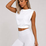 Dames Crop Tanktop - Modieuze Sport & Casual Top - Stijlvol - Loszittend - Crop Top - Sporttop