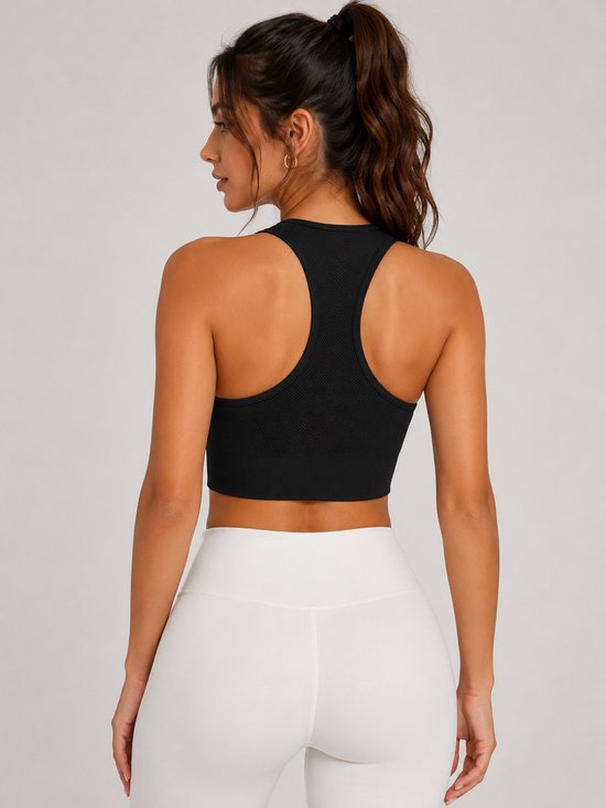 Dames Sport Bra - Met Verwijderbare Pads - Crop - U-Neck - Stretch - Comfortabel - Sport-BH