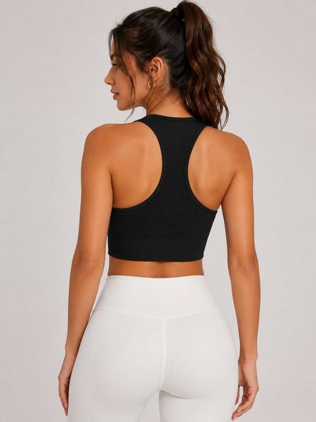 Dames Sport Bra - Met Verwijderbare Pads - Crop - U-Neck - Stretch - Comfortabel - Sport-BH