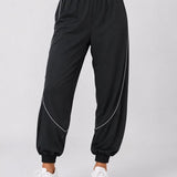 SparkNine Shadowflex dames joggingsbroek - losse fit - met elastische banden - S - zwart - training - hoge taille - lichtgewicht & comfortabel