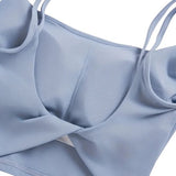 SparkNine Effortless crop top - met verwijderbare vulling - twist back - stijlvol & ademend