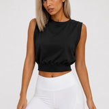 Dames Crop Tanktop - Modieuze Sport & Casual Top - Stijlvol - Loszittend - Crop Top - Sporttop