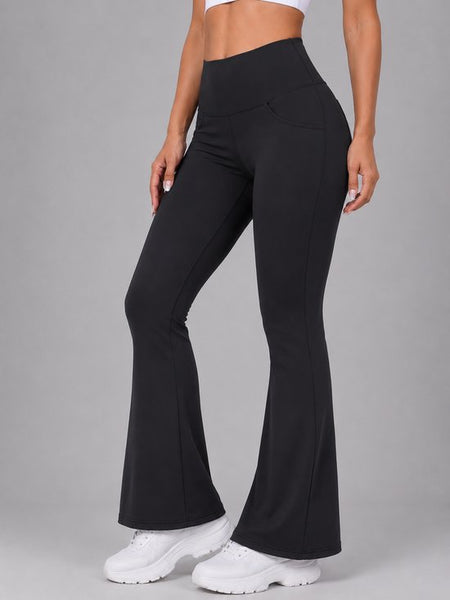 Flare Broek - Flared Pants met Zakken - Legging met &