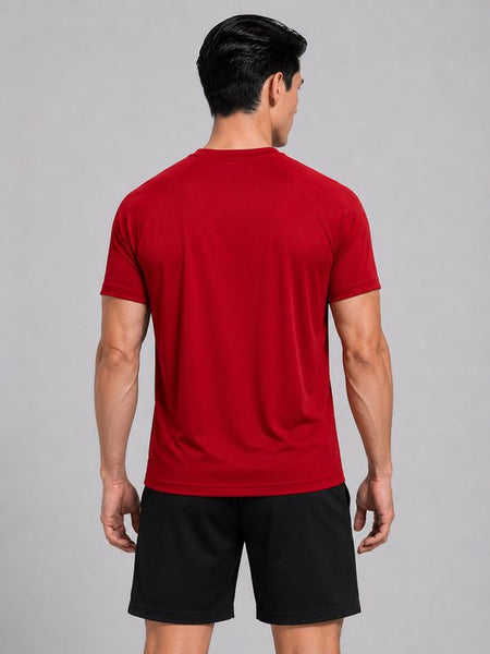 SparkNine Pulsegear sport t-shirt - heren - sneldrogend & ademend - M - rood - lichtgewicht - ideaal voor trainen, rennen & fitness
