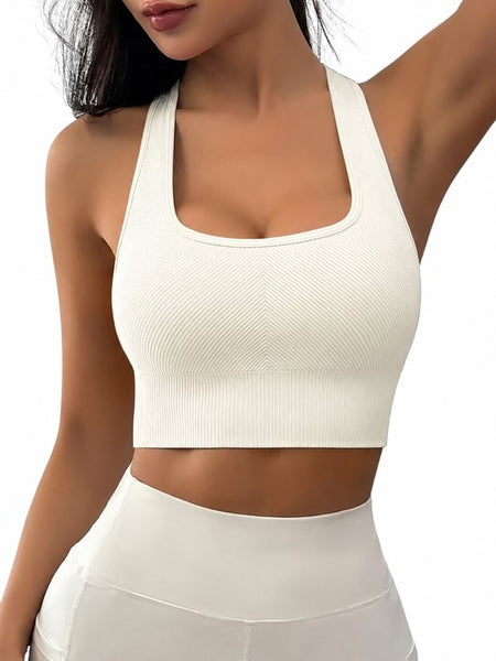 Dames Sport Bra - Met Verwijderbare Pads - Crop - U-Neck - Stretch - Comfortabel - Sport-BH