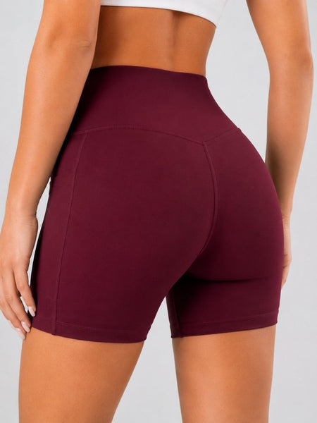 SparkNine Ease short - met handige zakken - S - rood - korte broek - hoge taille - slim fit - ademend - sportshort