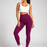 SparkNine Serenafit sportlegging - S - rood - hoge taille - zacht & comfortabel materiaal - tweede huid - stretch - buikcontrole