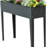4goodz Plantenbak Hoog Staal - Verhoogd 100x30x80cm - Antraciet