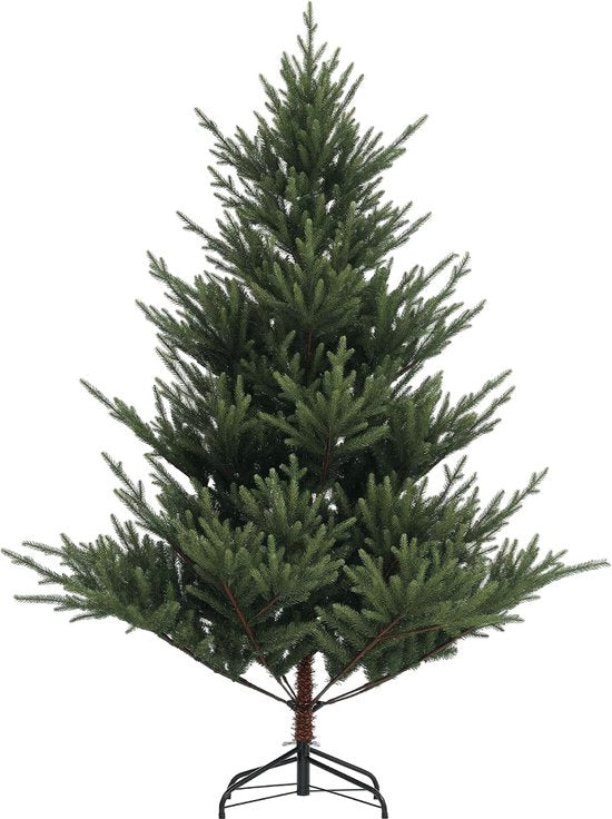 Kunstkerstboom van Noorse spar met metalen voet - 1046 takpunten - 180 cm - Ø157 cm Breed
