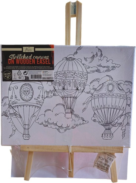 Nassau Fine Art - Leren Schilderen - Schilder Set - Volwassenen - Kinderen - Hobby - Inclusief Verf - Inclusief Kwasten - Canvas Bedrukt - Schildersezel - Moederdag - Vaderdag - Hobby - Professional - Verjaardag