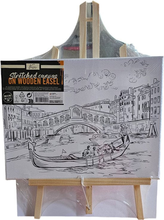 Nassau Fine Art - Leren Schilderen - Schilder Set - Volwassenen - Kinderen - Hobby - Inclusief Verf - Inclusief Kwasten - Canvas Bedrukt - Schildersezel - Moederdag - Vaderdag - Hobby - Professional - Verjaardag