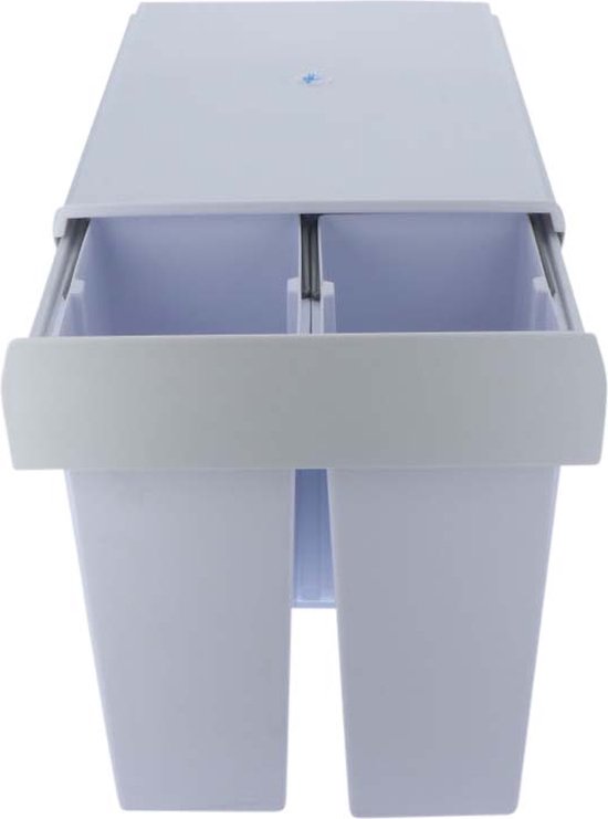 4cookz® Inbouw Prullenbak Afvalscheiding 26 cm breed - 30 liter - Wit