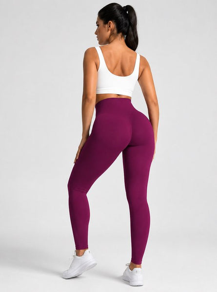 SparkNine Serenafit sportlegging - L - rood - hoge taille - zacht & comfortabel materiaal - tweede huid - stretch - buikcontrole