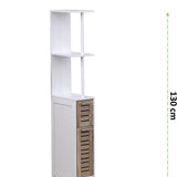 Badkamerkast Stockholm met 2 deuren en 2 legplanken 30x18x130 cm