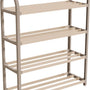 Fixwood Schoenenrek 4 Lagen – Beige - Ruimtebesparend Schoenenkast – Modern Design – Voor 12+ Paar Schoenen – Opbergsysteem Schoenenrek Hal, Slaapkamer of Woonkamer