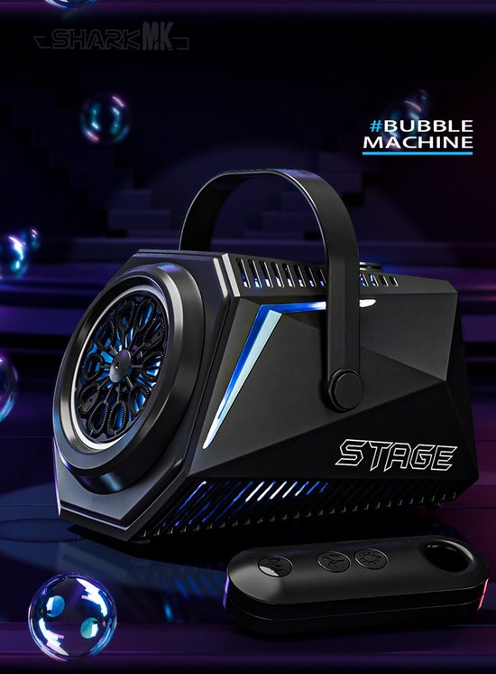 Professionele Bellenmachine met LED-Licht & Afstandsbediening – Krachtige Bubbelmachine voor Feest, Party, DJ, Bruiloft & Evenementen