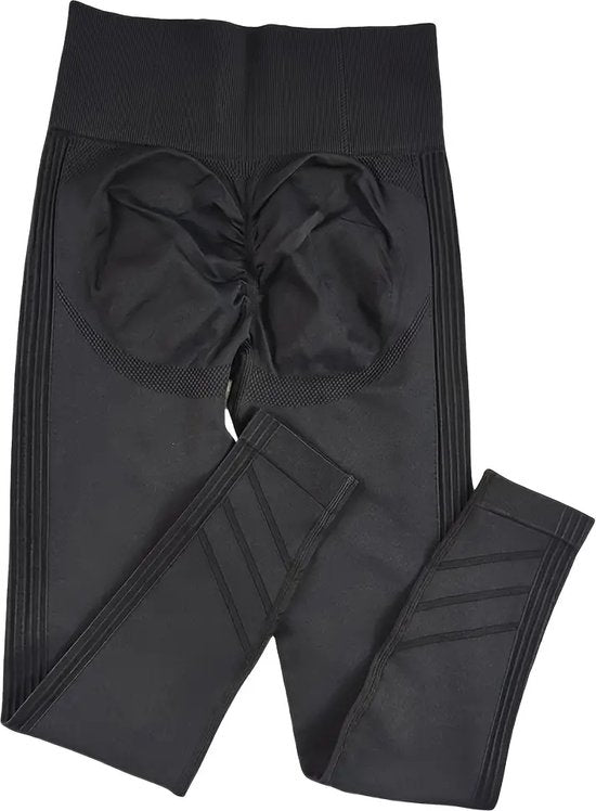 SparkNine Coreflex sportlegging - M - zwart - hoge taille - elastisch - squatproof - ondersteuning