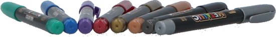 4goodz 8 stuks Metallic Fineliner Gelpennen 1-3 mm puntdikte