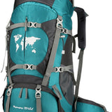 Backpack - Blauw - 79 x 33 x 23 cm - Backpack Organizer - Met Waterzak - Backpack 75 Liter - Backpack Heren - Backpack Vrouwen - Back Pack Heren - Back Pack Vrouwen - Flightbag