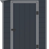 Westmann Kunststof Aanbouw Tuinschuur Hortus L -248x134x194cm - Grijs