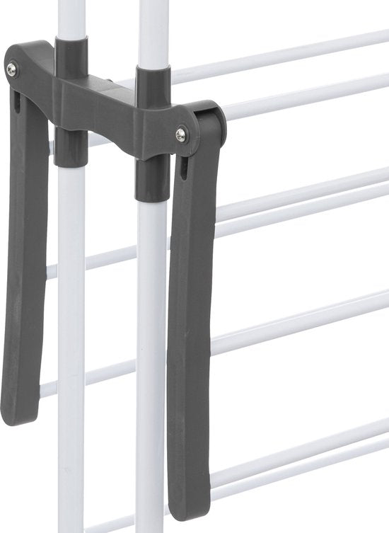 4goodz Droogrek 24 meter Inklapbaar op Wielen 62x125x174 cm - Wit