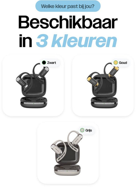 REBØNE® Sport Oortjes - Oordopjes Draadloos - Open ear - Draadloze - Bluetooth Koptelefoon