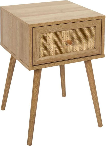 4goodz Nachtkastje Bali Bohemian met lade 39x39x55 cm - Bruin