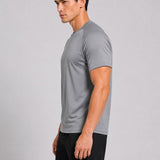 SparkNine Pulsegear sport t-shirt - heren - sneldrogend & ademend - S - grijs - lichtgewicht - ideaal voor trainen, rennen & fitness