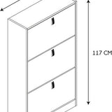 4goodz schoenenkast 3 lades 60x24x118 - voor 18 paar
