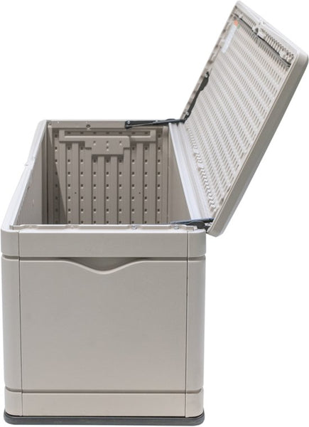 Lifetime® Kunststof Kussenbox 495L - tuinkist 61x152x67cm - Lichtgrijs