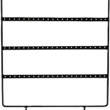 Sieradenrek met Houten Voet – Oorbellen Houder Staand – Sieraden Organizer 4 Rijen – Metalen Display Standaard – Oorbellen Display 36 cm – Sieradenhouder voor Oorbellen & Sieraden