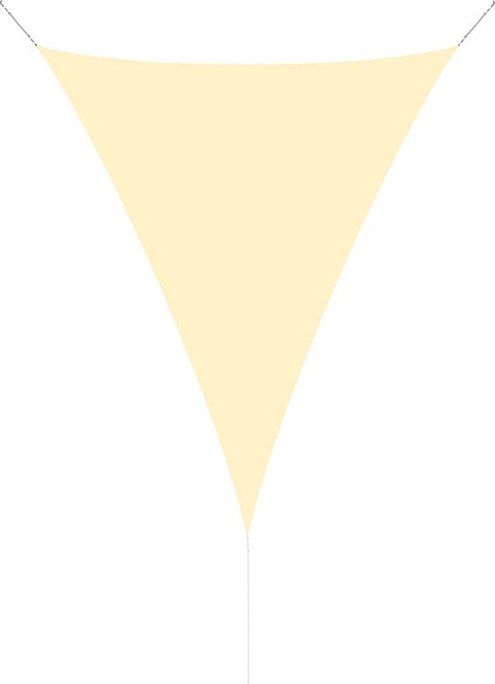 hanSe® Schaduwdoek Driehoek Gelijkbenig Waterdoorlatend 3,5x3,5x4,95 m Creme