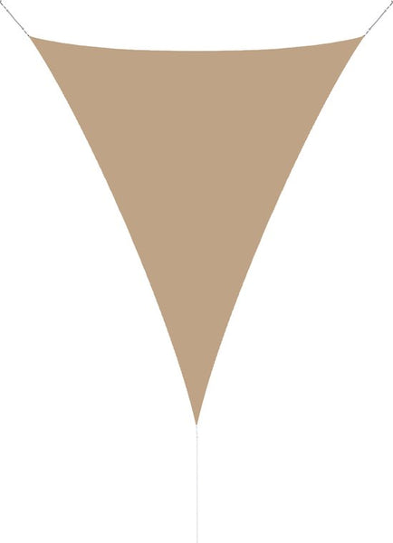 hanSe® Schaduwdoek Driehoek Gelijkbenig Waterdoorlatend 3,5x3,5x4,95 m Zand