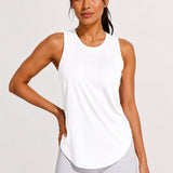 SparkNine Easefit top - sporttop - atletische tanktop - S - wit - mouwloos - luchtig & ademend - sneldrogend