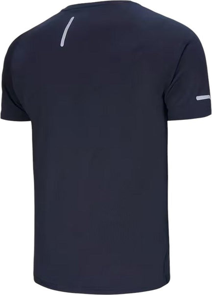 SparkNine Ironlite sport t-shirt heren met reflecterende strepen - L - blauw - zweetbestendig - lichtgewicht & sneldrogend