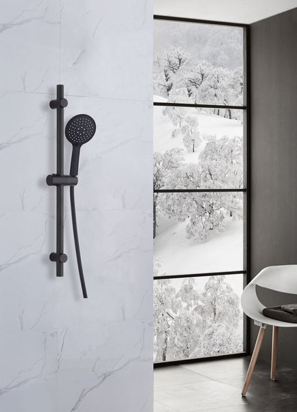 Luzzo® Flat Design douche glijstangset - 3 standen douche -Zwart