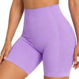 SparkNine Sculptfit sport short fitness - dames - L - paars - hoge taille & buttlift - shapend - hoog elastisch naadloos - ademend