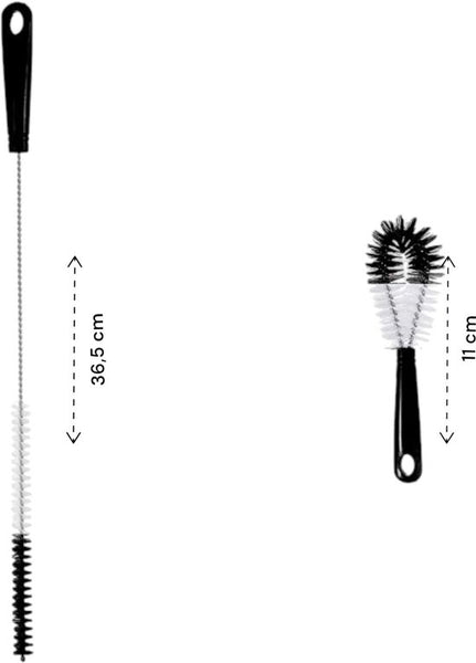 Flessenborstel Set 5-delig – Flessenreiniger voor Babyfles, Thermosfles, Waterfles en Karaffen – Lange Flessenborstels – Met Ophangoog