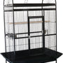 4animalz® Stevige Papagaaienkooi XL - Vogelkooi 66x101x177 cm - Parkietenkooi - Zwart