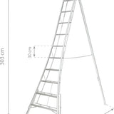 Niwaki Driepoot Tuinladder 300-360 cm Verstelbaar- Snoeiladder Plukladder