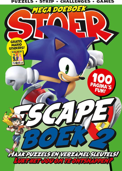 STOER Winterboek 2025 XXL - Winterboek - Doeboek - Escape boek 2 - Escape Room - Sonic - Knippen - Pokemon - Vakantieboek voor Kinderen - Vakantie - Puzzels - Tekenen - Schrijven - Invulboek - DIY - Invullen - Jongens Speelgoed - Cadeau Jongen