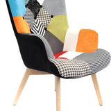 Helsinki Patchwork Bont Fauteuil Armleuning - Bont gekleurd