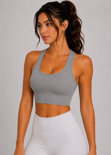 Dames Sport Bra - Met Verwijderbare Pads - Crop - U-Neck - Stretch - Comfortabel - Sport-BH