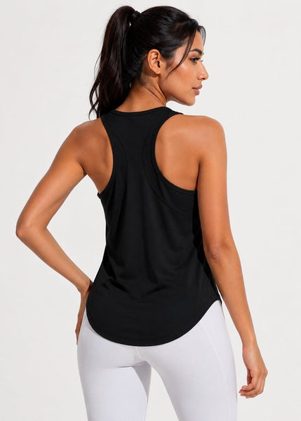 SparkNine Easefit top - sporttop - atletische tanktop - M - zwart - mouwloos - luchtig & ademend - sneldrogend