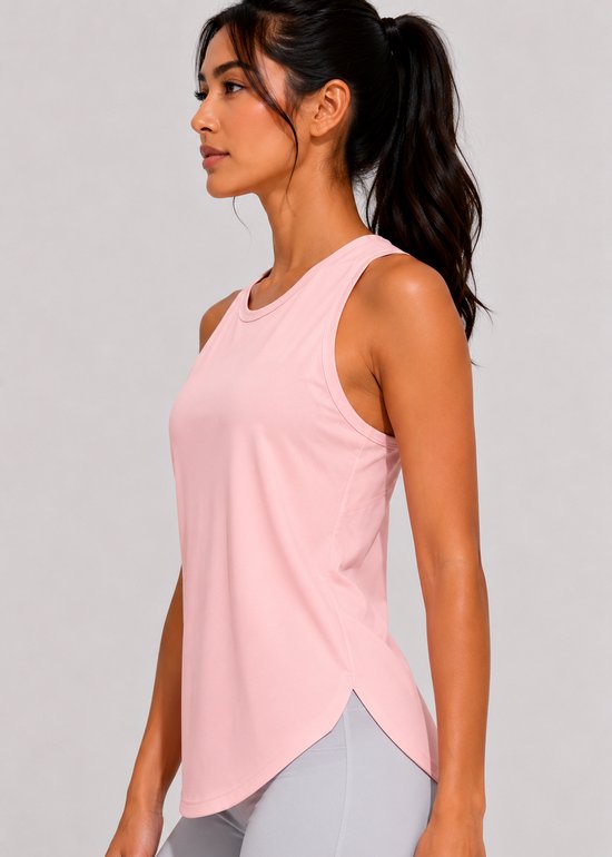 SparkNine Easefit top - sporttop - atletische tanktop - S - roze - mouwloos - luchtig & ademend - sneldrogend