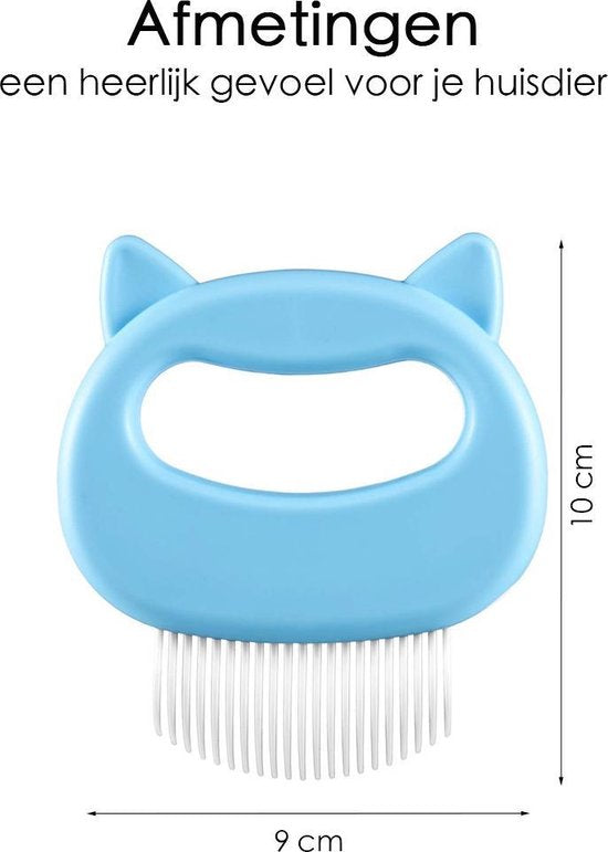 Kattenmassageborstel set - 3 Stuks – Massage voor Katten, Hamsters, Cavia – Kattenkam