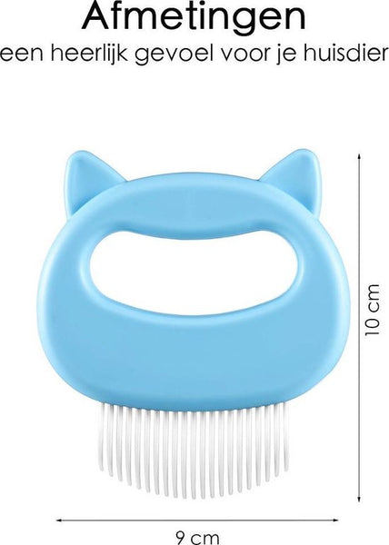 Kattenmassageborstel set - 3 Stuks – Massage voor Katten, Hamsters, Cavia – Kattenkam