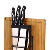 Keuken Organizer - 20,9 cm x 14 cm - Zwart - Messenhouder - Aanrecht organizer - Messenblok voor het aanrecht