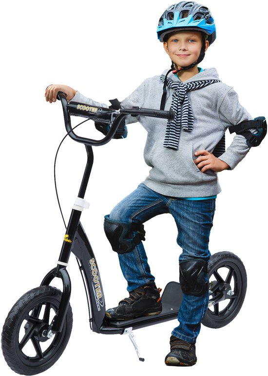 Scooter Step hoogteverstelbaar 12 inch - Zwart